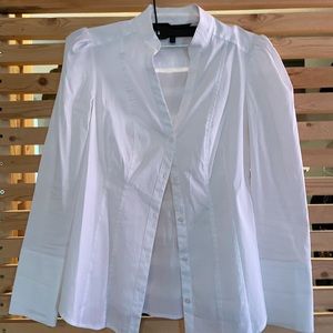 WHBM V-neck Oxford shirt